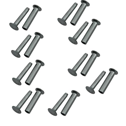 qinggw 9 Pezzi Coltello da Cucina Vite Manico Fai da Te Uso Rivetto Ottone 9 Pezzi per (Colore : Steel)