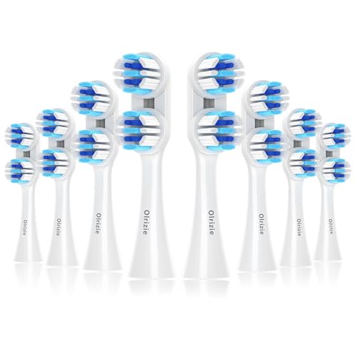 Olrizie 8 Pack Replacement Toothbrush Heads Compatible with Spinbrush Pro Clean Pro Whiten Pro+ Deep Clean & Pro+ Gum Health(ONLY for Old Version Spinbrush) NOT Compatible with NEW Models