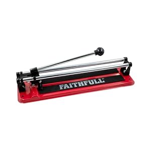 Faithfull Tile Cutter 300mm – Manual Dual Rail Tile Cutter for Wall, Floor & Quarry Tiles up to 300mm Square, 210mm Diagonal & 10mm thick