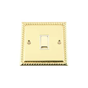 10 Amp Light Dimmer Switch 1 Gang 2 Way 1000W - Victorian - Polished