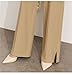 Minimalism Women Pants Solid Warm Commuter All-Match Vintage Straight Ankle-Length Pant Black XL