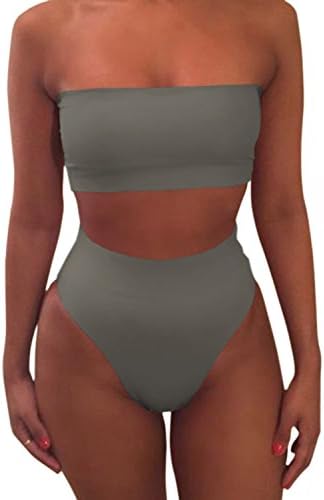 Pink Queen Women’s Removable Strap Wrap Pad Cheeky High Waist Bikini Set Swimsuit