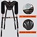 WELKINLAND Top-Grain Tool Belt Suspenders, Heavy-Duty Tool Belt Suspender For Men, Comfy Padded Tool Belts Suspenders, Adjustable Extra-Thick Leather Tools Belt Suspenders For Men