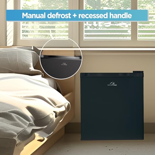 Commercial Cool 1.6 Cu. Ft. Compact Refrigerator, Single Door Mini Fridge with Chiller Compartment, Personal Fridge for Home or Dorm Room, R600a Refrigerant, CCR16B, Black on Fridge.com