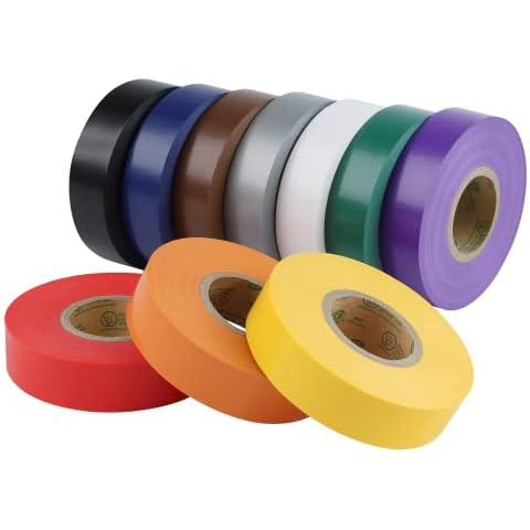 Lichamp 10-Pack Colored Electrical Tape Cover