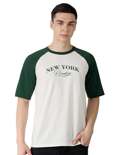 Image of Amazon Brand - Symbol Men Ragon Oversized Fit T-Shirt | Half Sleeves | Printed | Available in Plus Size