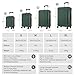 yonsly Koffer Suitcase M Dunkelgrün, Trolley Reisekoffer, Rollkoffer Handgepäck, Kabinenkoffer mit 4 Rollen 360°, Hartschalenreisekoffer, Zahlenschloss, Weicher Gummigriff