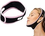 Anti Snoring Chin Strap,Snoring Solution Anti Snoring Devices Effective Stop Snoring Chin Strap for Men Women Adjustable Snore Reduction Chin Straps Snore Stopper, Sleep Chin Strap-Pink