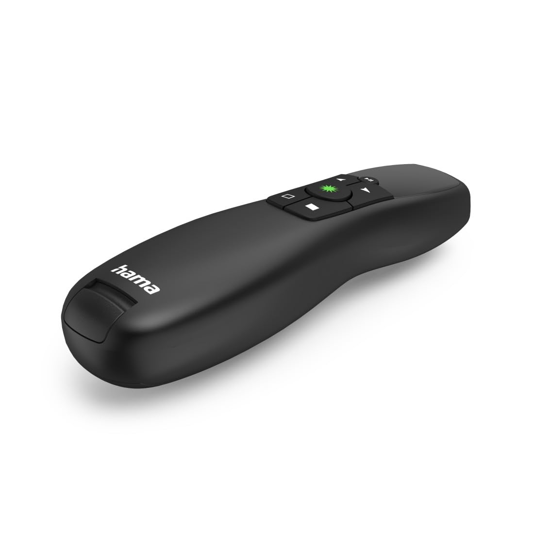 Hama | Presentador con Puntero láser Verde (Mando a Distancia de presentación, 4 en 1, presentador PowerPoint, inalámbrico, USB, Alcance de 20 m)