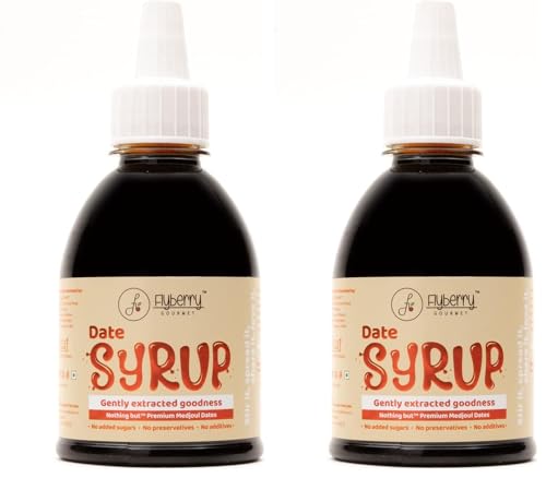 Image of Flyberry Gourmet Medjoul Date Syrup | Low GI | Sugarfree | 100% Natural | Alternative to Sugar, Honey & Jaggery | 325 g (Pack of 2)