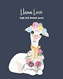  Llama Love Graph (4x4) Notebook Journal