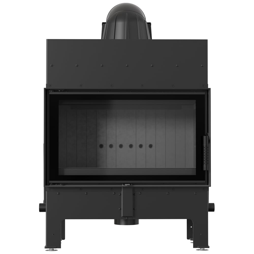 KRATKI Inserto per camino in acciaio a legna FLOKI 10 kW Ø200 frontale A+