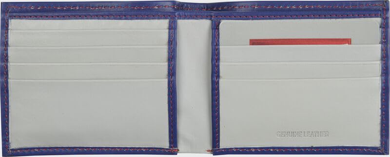 Rawlings "Pop Baseball Stitch Bi-Fold Leather Wallet - Premium Men's Sports Wallet (Gray)3