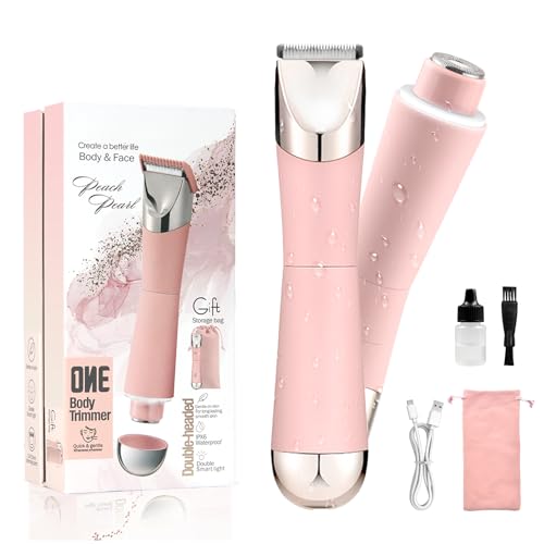Dermave Bikini Shaver & Trimmer for Women 2-in-1 Electric Razors & Shaver-Pink