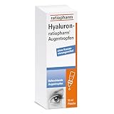 Hyaluron-ratiopharm® Augentropfen: Für die Befeuchtung von trockenen, gereizten oder brennenden Augen. Auch für weiche und harte Kontaktlinsen geeignet, 10 ml