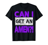 Can I Get An Amen?! Purple Color Graphic T-Shirt