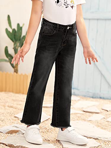 Xineppu Girl Bootcut Jeans Jean High Waisted Skinny Stretch Straight Leg Pants 06 Black #TOP4