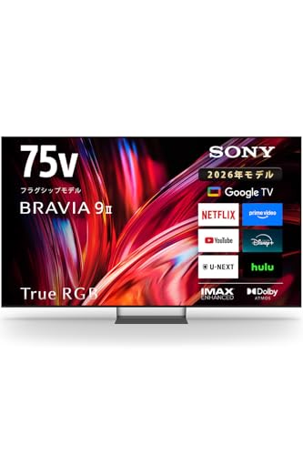�\�j�[ 75�C���` 4K �t�� RGB Mini LED �e���r �u���r�A K-75XR90M2 BRAVIA XR �{�� Google TV 4K/120fps�Ή� 10��ȏ㐄��