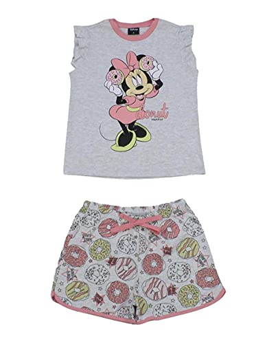 Conj. de Pijama Camiseta e Shorts, Meninas, Disney, Mescla Rosa, 4