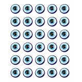 ULTECHNOVO 50 Piezas Cúpula del Mal de Ojo Azul para Bricolaje Plástico, para Desarrollar Creatividad y Flexibilidad de Dedos en Manualidades