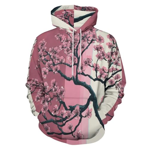 Sweat à capuche homme imprimé 3D avec poche kangourou utile