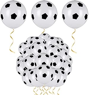 24 Pcs Football Party Decorations 2022 World Cup Football Balloons 12inch Latex Balloons Soccer Balloons for World Cup Party Sport Theme Party Kids Boys Birthday Jungle Theme Party Decorations