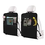 YaKuss Kick Mats Back Seat Protector for Kids, Seat Back Protectors with 8mm Thicken Cotton and Mult