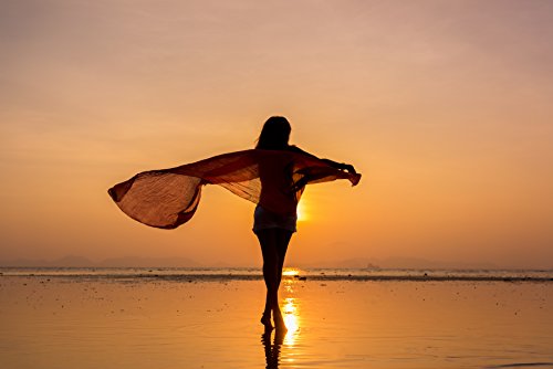 Foto von Ciffre Sarong Pareo Wickelrock Strandtuch Tuch Wickeltuch Handtuch Bunte Sommer Muster Set + Gratis Schnalle Schließe (Türkis BT)