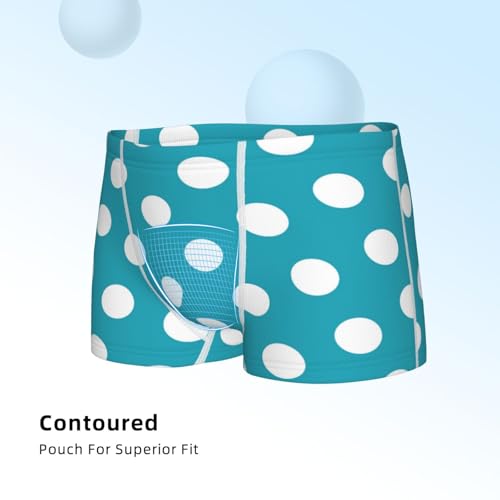 Boys' Cotton Boxer Brief Soft Underwear-Sky Blue And White Polka Dot4
