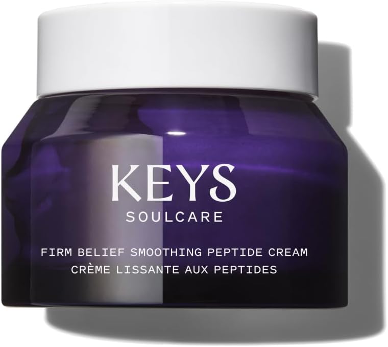 Keys Soulcare Firm Belief Smoothing Peptide Cream, Helps Reduce Fine Lines for Smooth, Plump & Ultra Hydrated Skin, Vegan, Cruelty Free, 1.7 Oz (50ml)