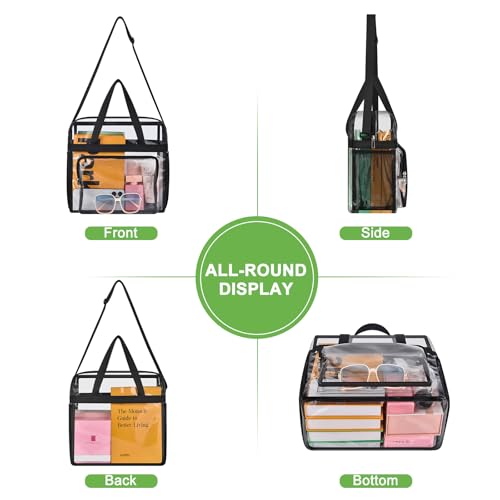 clear bag for stadium eventsclear bag tote bag with adjustable straps for work travel concerts-big front pocket