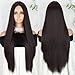 Xinran Long Straight Dark Brown Wigs for Women Natural Looking Daily Party Wear Full Wig 30 Inch(Dark Brown)