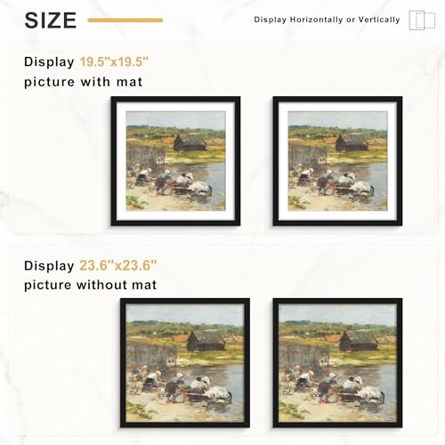Image of Picrit 24x24 Black Poster Frame Set of 7, Square Gallery Picture Frames