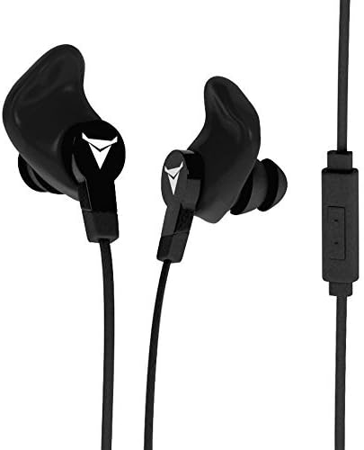 Decibullz - Contour Custom Fit Earphones, Easily Fitted to The Exact Shape of Your Ear, These Sportbuds Never Fall Out (Black)