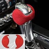GZXinWei Gear Shift Knob Red Suede Cover Trim Sticker Interior Wrap Roadster Interior for Mustang 2015 2016 2017 2018 2019 2020 2021