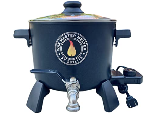 Wax Melter for Candle Making - Holds Approximately 7 Qts of Melted Wax - Easy Pour Valve - by Soylite Candles