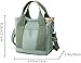 New Canvas Handbags for Women Large Capacity Multi Pocket Handbag Shoulder Bag Satchel Hobo Bag for Office and Travel (Black)