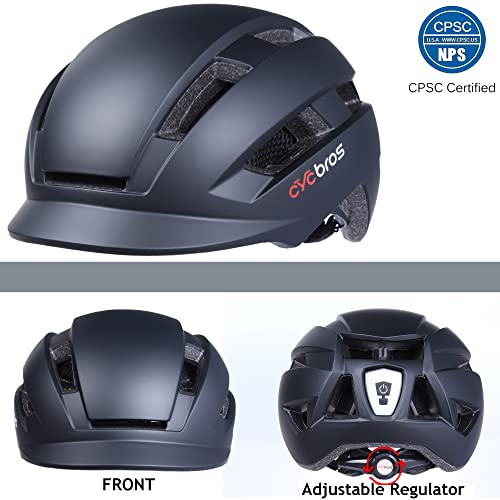 Cycbros Adults Bike Helmet For Men Women That's Light, Cool Bicycle Helmet With Usb Rechargeable Rear Light For Urban Commuter #TOP2