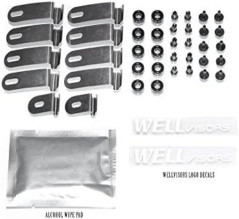 WellVisors Window Visors Wind Deflectors Compatible with Mitsubishi Montero 1992-2000 Premium Series Rain Guards 3-847MI011