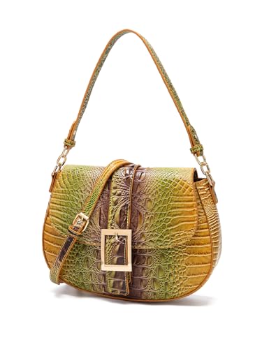 Crocodile Bags for Women Luxury Handbag Flap Purse Small Crossbody handbag for Ladies Gradient Color Shoulder Bag4