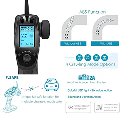 Hobbymate Flysky Fs Gt5 Rc Transmitter With Fs Bs6 Gyro Receiver, 2.4Ghz 6 Channels Rc Car Radio Transmitter And Receiver [F.safe Out Of Control Protect, Abs Setting, Afhds 2A] #TOP1