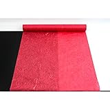 Korean Mulberry Paper HanJi Natural Fiber Texture Gift Wrapping Packaging Decorative Wallpaper UnYong-Ji Roll Red 54Cm x 20m (21.3 x 787.4 Inches)
