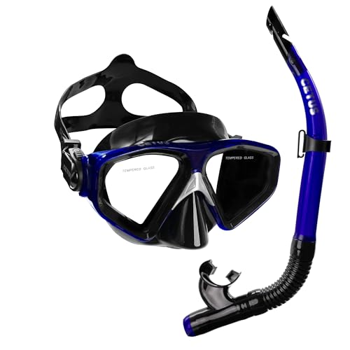 Kit de Mergulho Cetus New Parma Fun, Máscara e Snorkel, Azul (Preto-Azul)