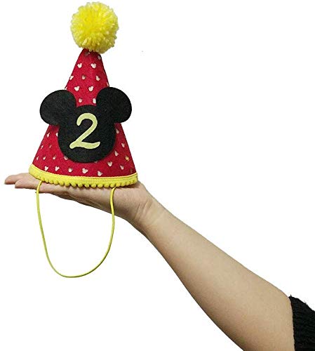 Oh Twodles Birthday Party Supplies - Mickey Mouse Hat Second Birthday Outfit 2Nd Birthday Party Hats | Mickey Mouse Clubhouse Decorations 2 Year Old Birthday Hat Mickey Mouse Birthday Party Supplies #TOP7