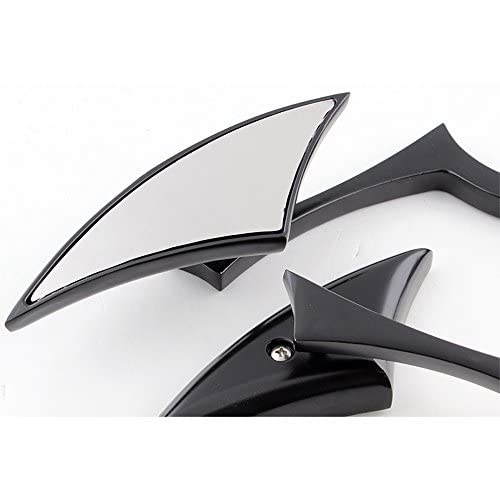 Maso Paire de rétroviseurs universels en aluminium pour moto 8 mm/10 mm Noir