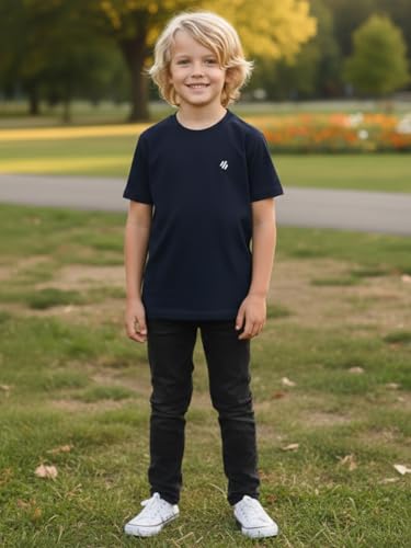 Image of ONN Boy's Half Sleeves Round Neck Cotton T-Shirt | Pack of 5