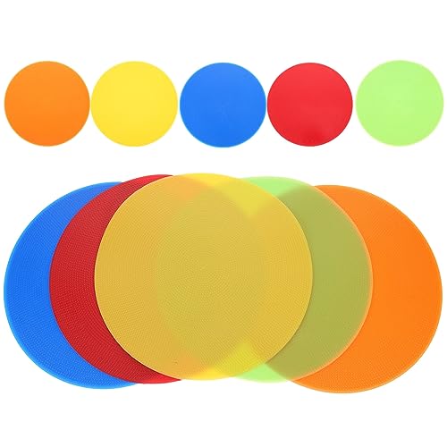 Sosoport 10pcs Present Coaches Gifts Football Training Markers Football Training Discs Signs Soccer Balls Football Accessories Sports Markers Major Cd Tool Round Pad The Sign PVC