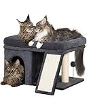 Aechonow XL Cat Tree Tower for Large Adult Cats 20 lbs+, 25in Perch Bed, Condo Cave for Indoor Medium Kittens Rabbit Ferret Pet, Sisal Scratchers, Extra Large