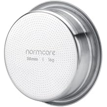 Normcore 58mm Precision High Extraction Basket, 16 g Espresso Portafilter Basket, Includes Paper Filters 200pcs and 58.5mm Puck Screen, 0.8mm Thickness, 0.28mm Hole Diameter, 16g