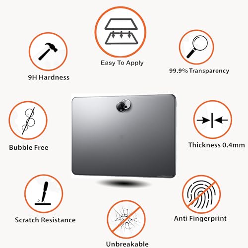Image of Camera Lens Protector For Oneplus Pad 2 (Pack Of 2), Scratch Resistance, 9H Hardness